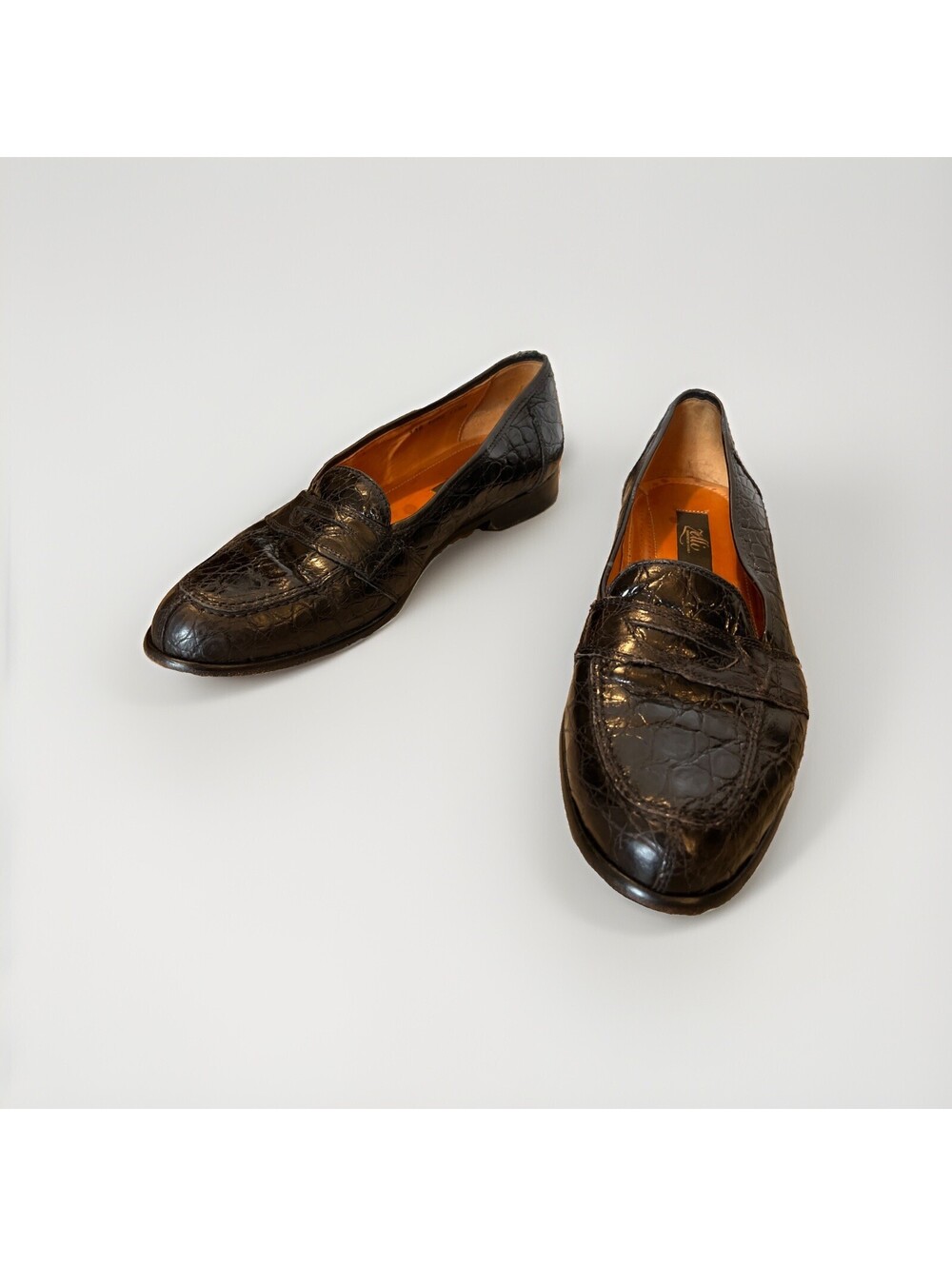 ZELLI MENS CROCODILE LOAFERS 11.5M MADE IN ITALY GOOD CONDITION!